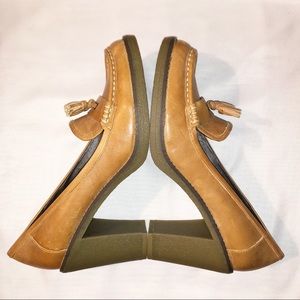 Tommy Hilfiger Vintage Boho Leather Loafer Heels